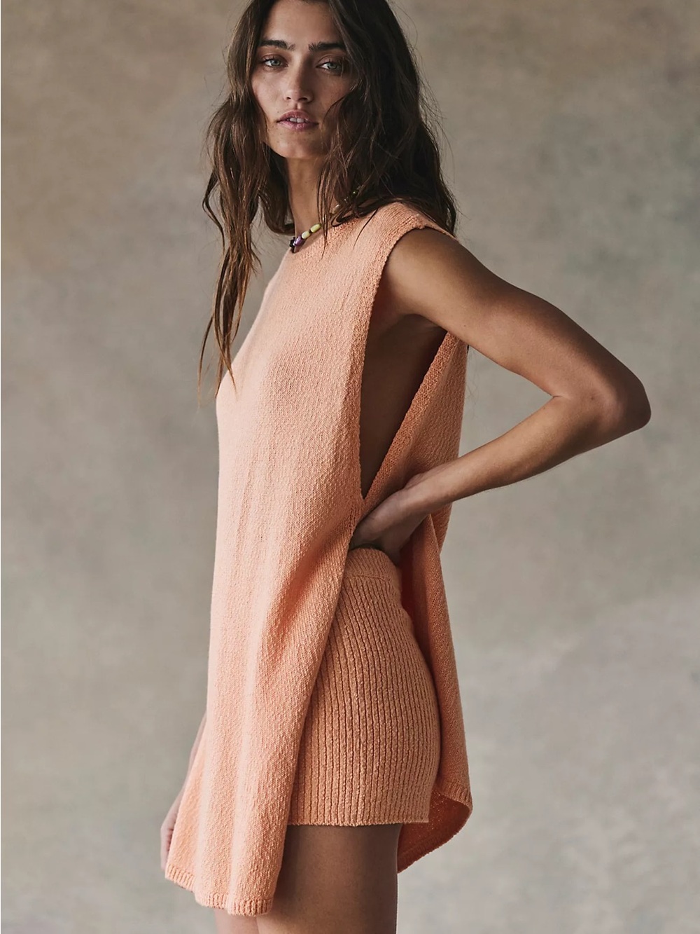 Free People FP Beach Women’s Miranda Sweater Knit Top In Pink-A-Boo Rose
